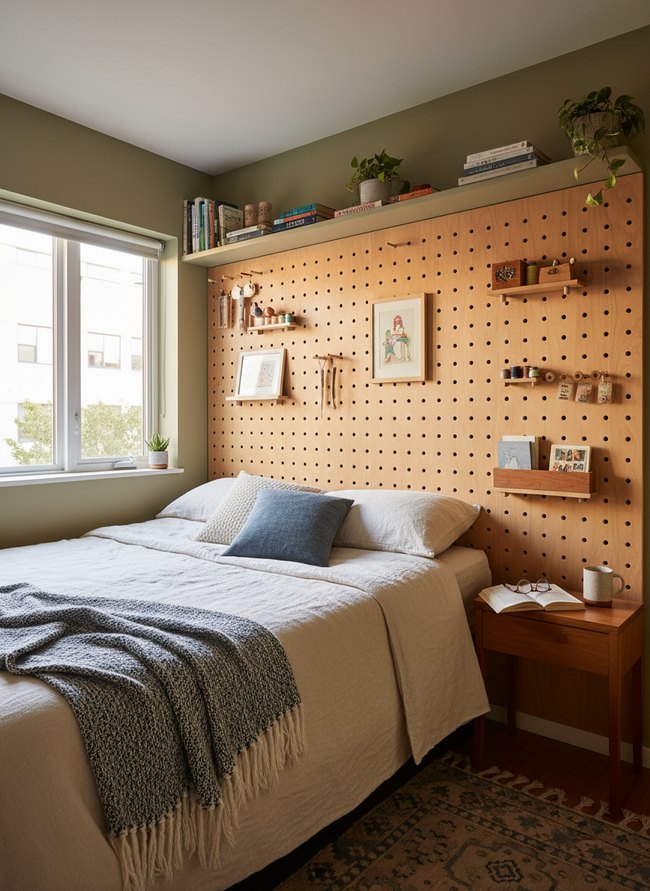 Pegboard Craft Headboard