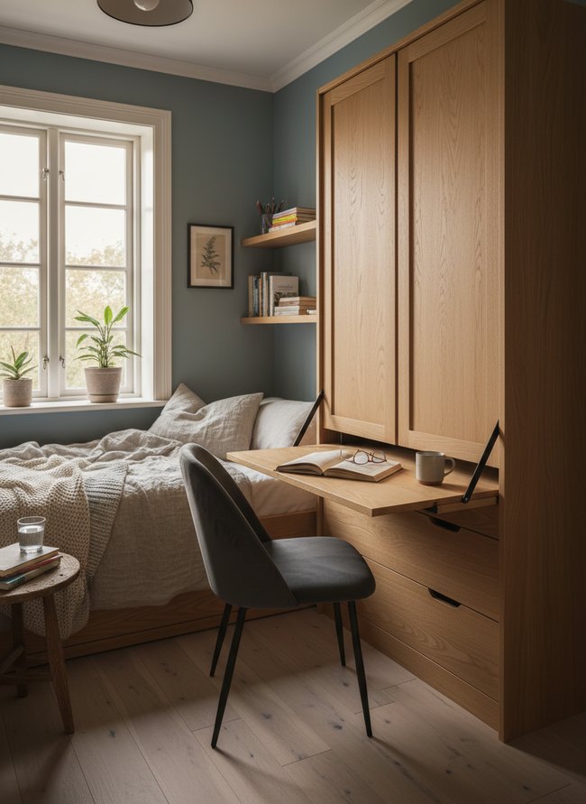 Pull-Out Desk Wardrobe