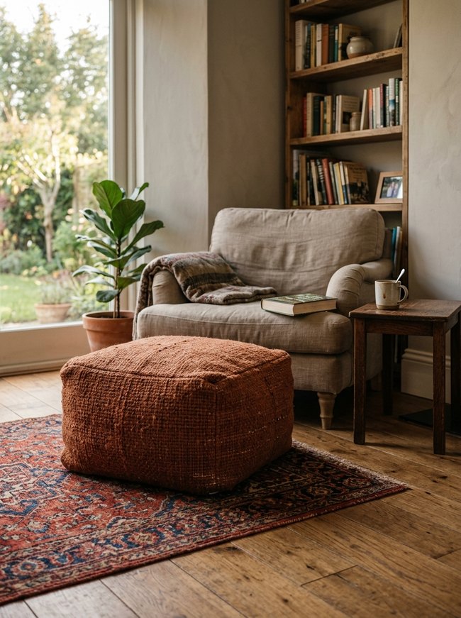 Textured Ottoman Focus