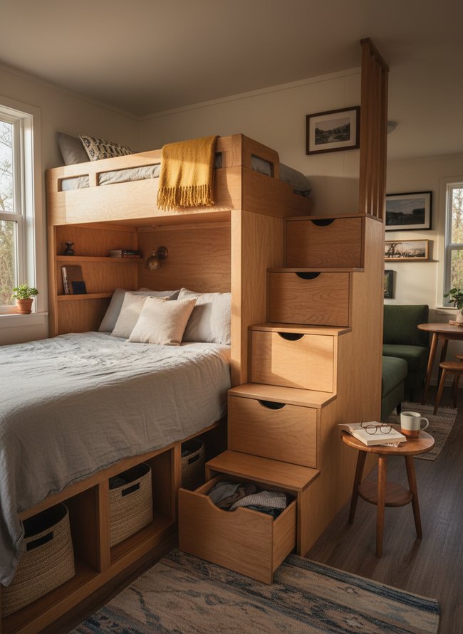 Storage Staircase Bunk Unit