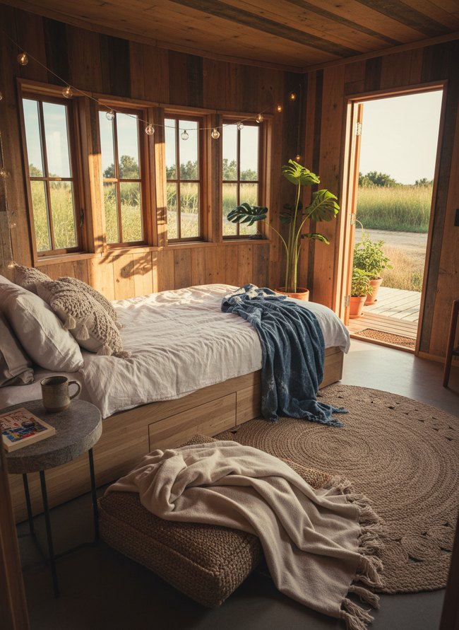 Relaxed Bohemian Tiny Bedroom