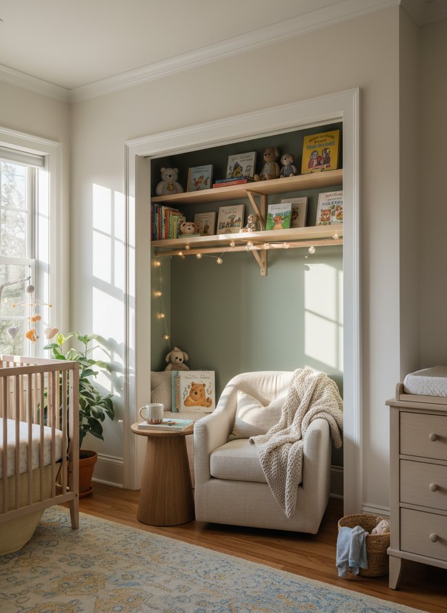 Chic Nursery Book Alcove