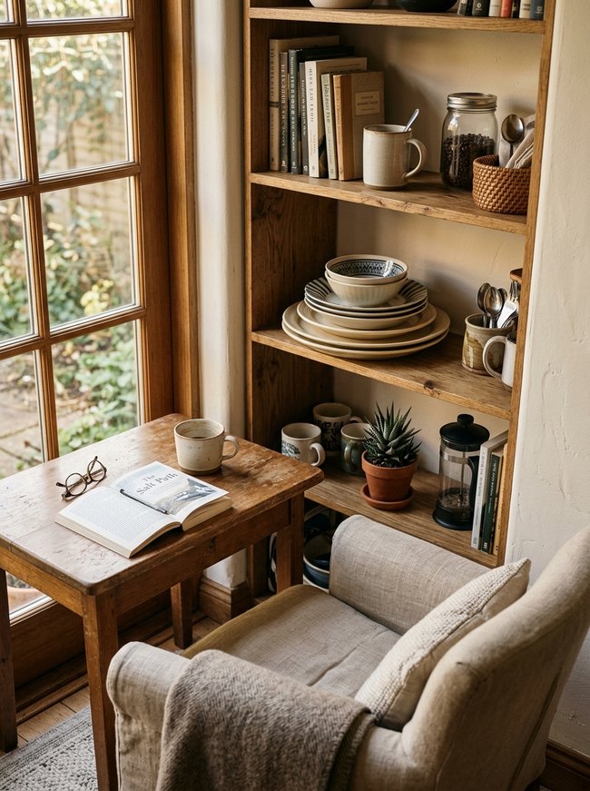 Corner Shelf Coffee Nook