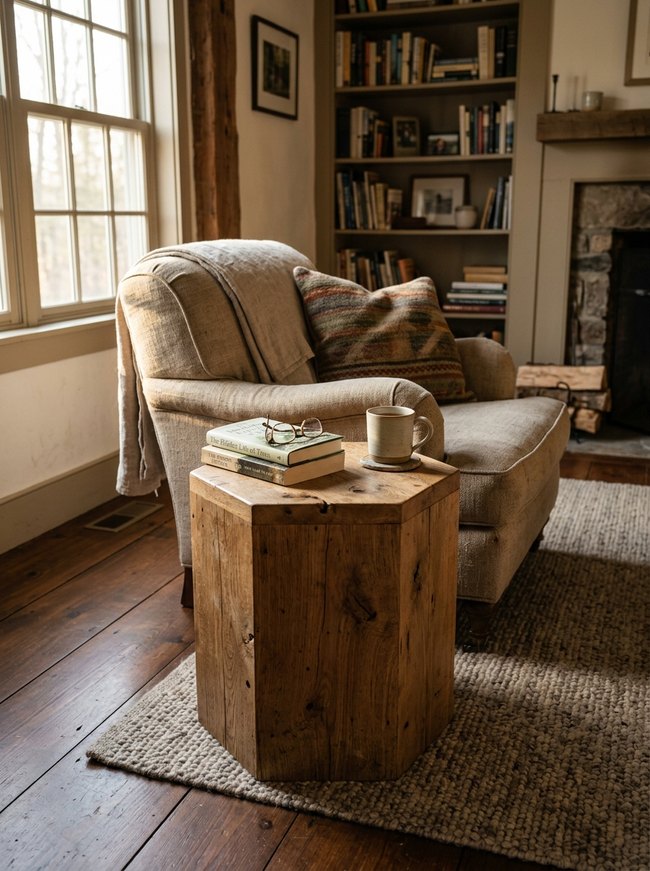 Rustic Wood Hexagon