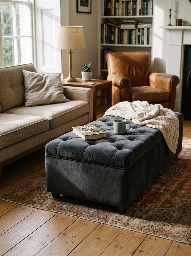 Chic Tufted Rectangle Box