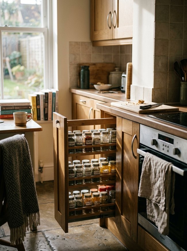 Vertical Sliding Spice Rack