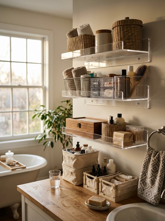 Acrylic Floating Shelf Set