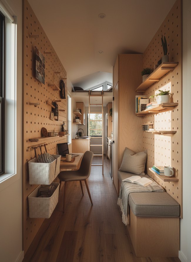Modular Corridor Pegboard Rack
