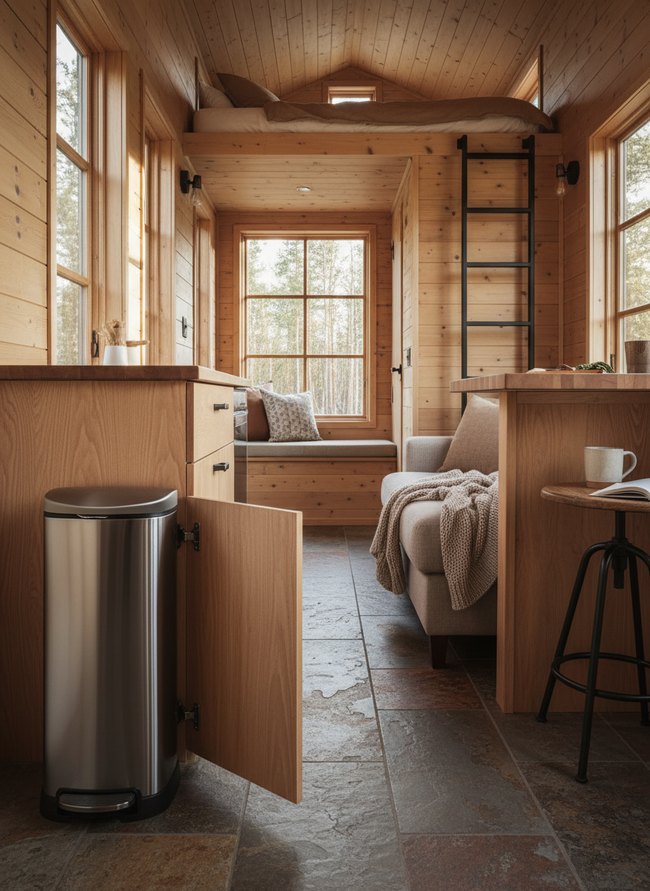 Built-In Cabinet Waste Container