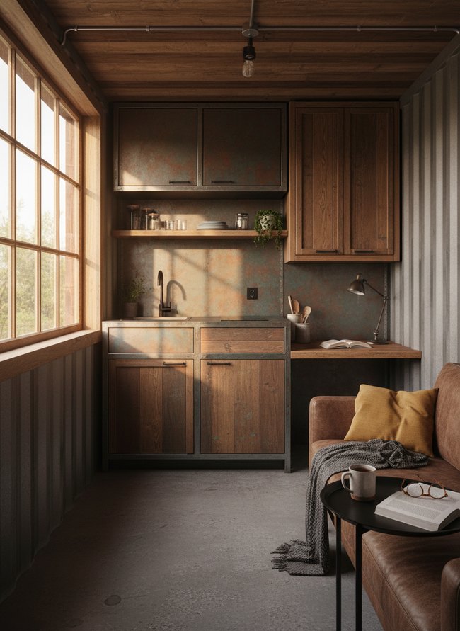 Patina Finish Micro Kitchen