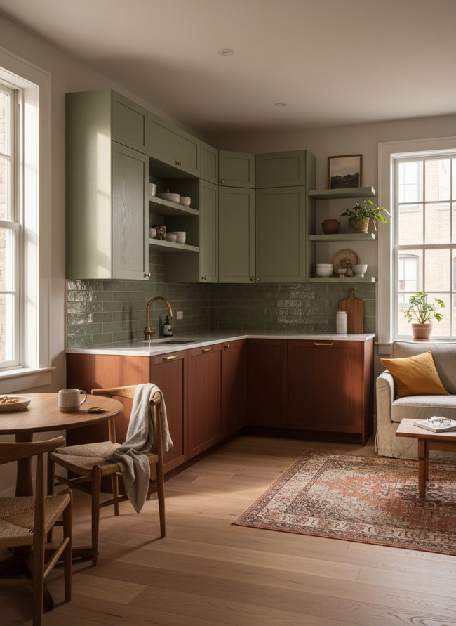 Rust Oliveette Corner Kitchen