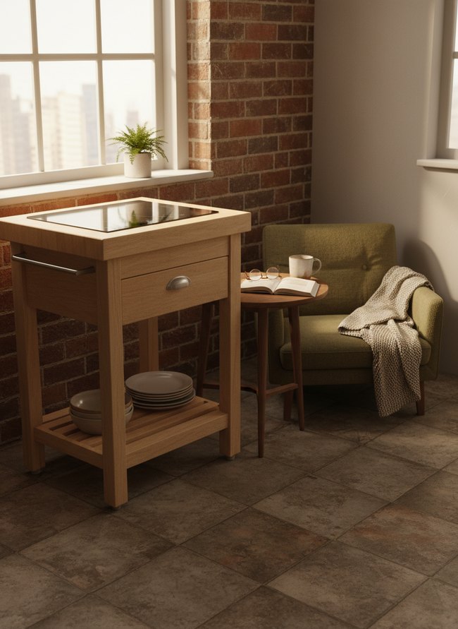 Portable Induction Cooktop Cart