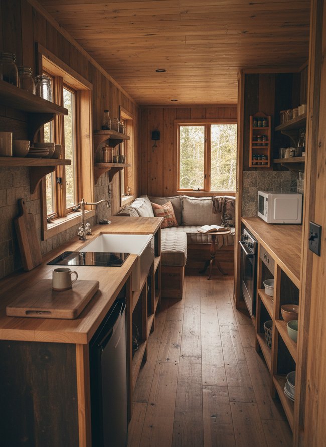 Rustic Galley Micro Home