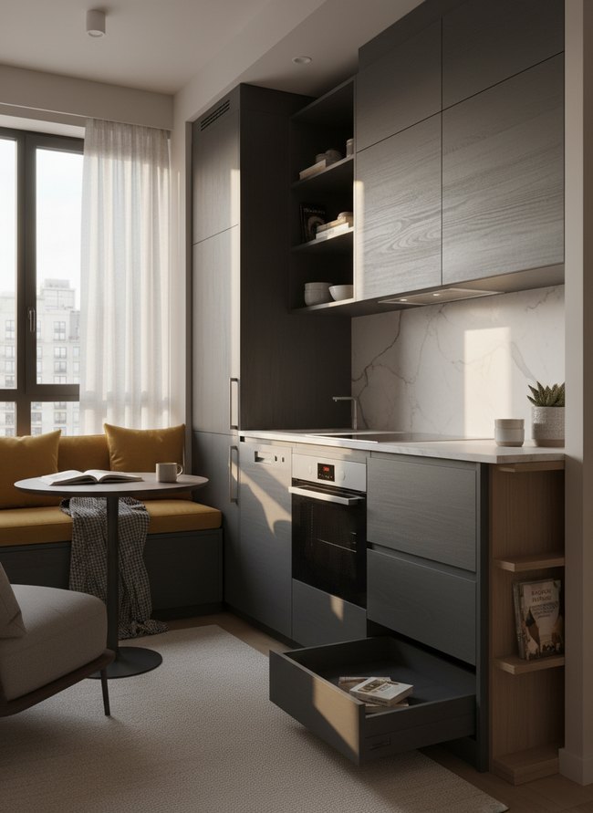 Sleek Under-Counter Storage
