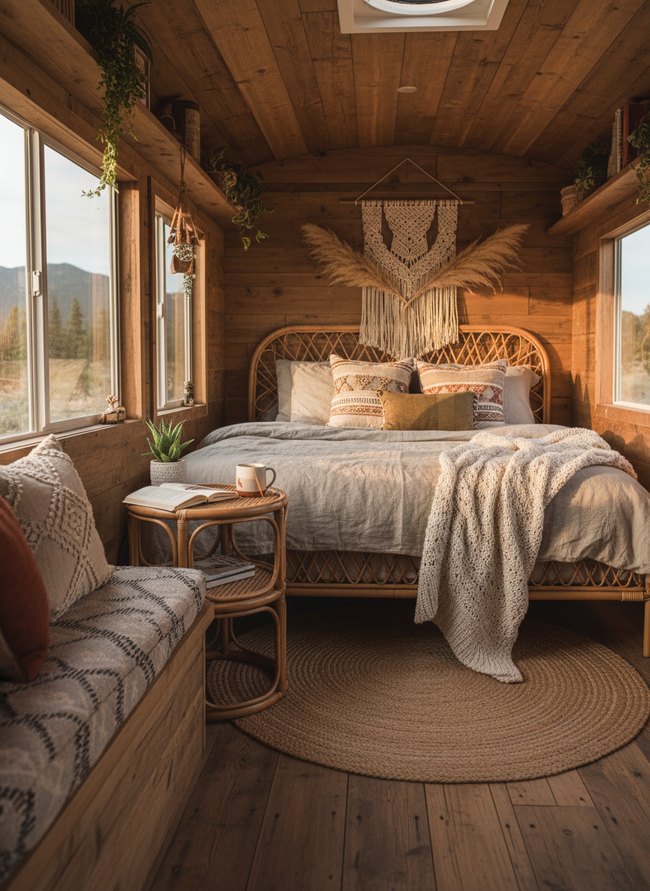 Bohemian Rattan Bedside Bliss