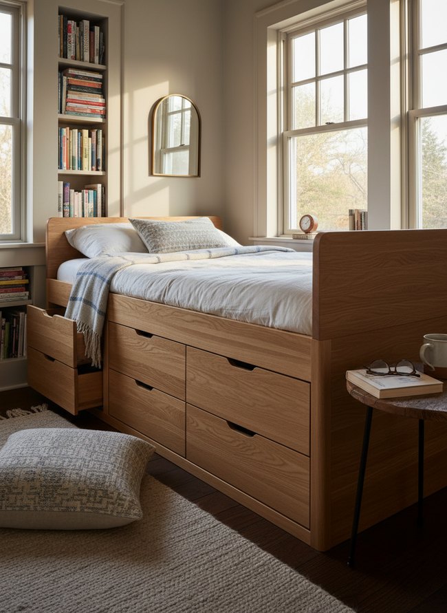 Hidden Compartment Storage Bed