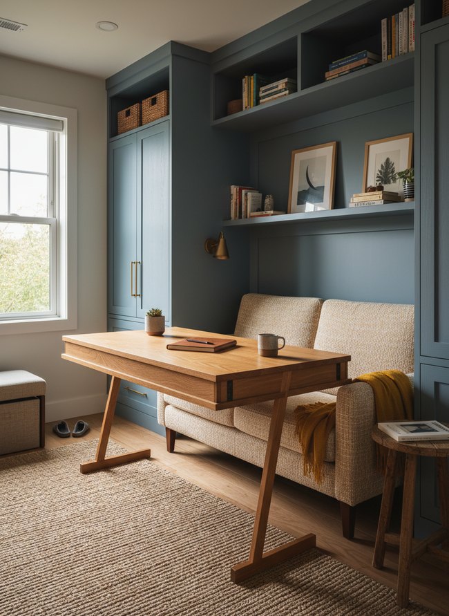 Fold-Out Desk Bed