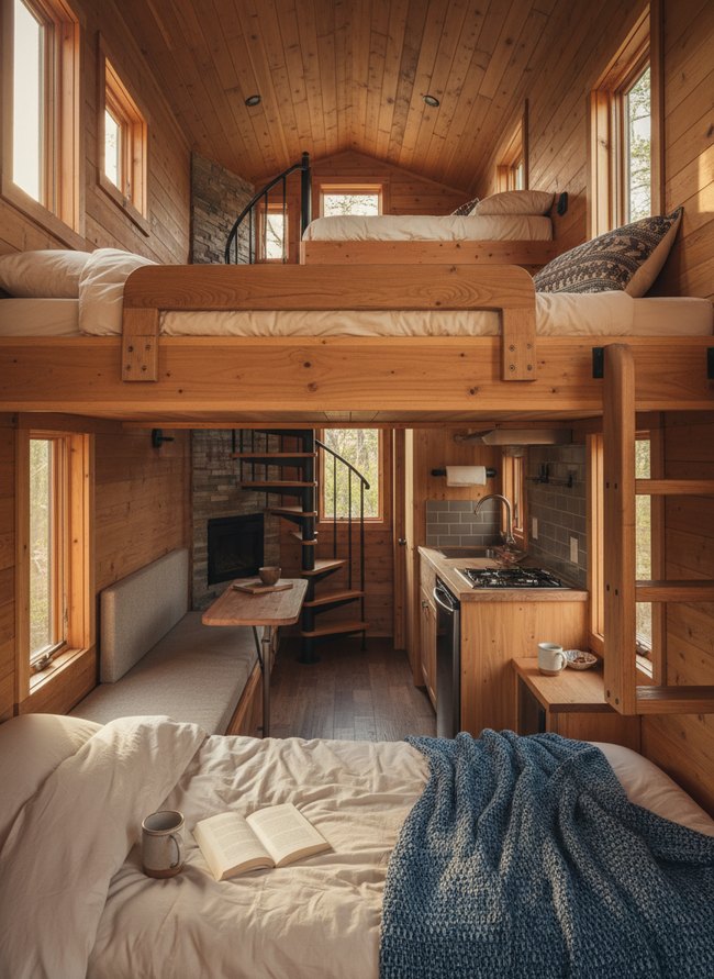 Custom Built-In Alcove Bunks