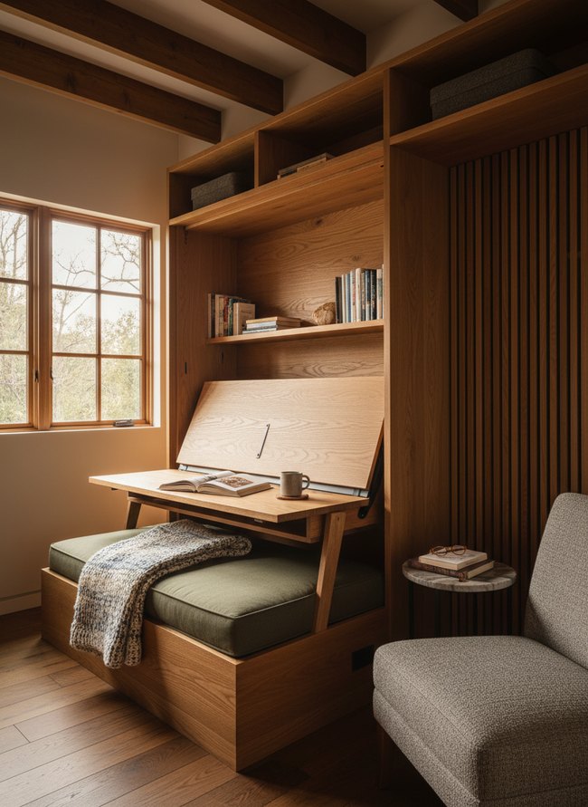 Integrated Desk Bed Plan