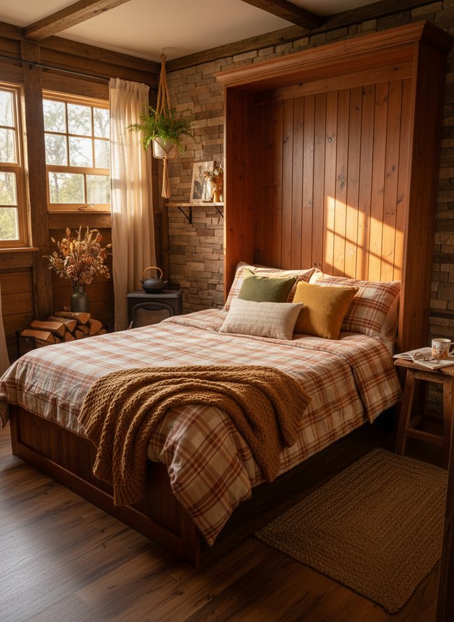 Cinnamon Stick Wall Bed