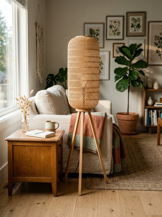 Boho Woven Shade Pillar