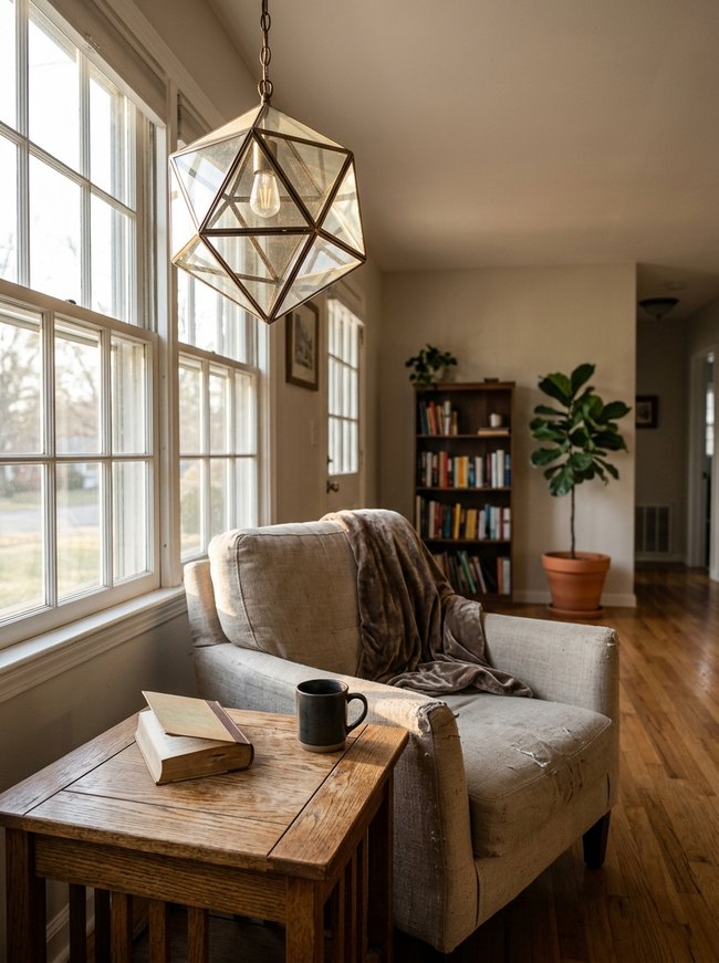 Geometric Metal Shade Light