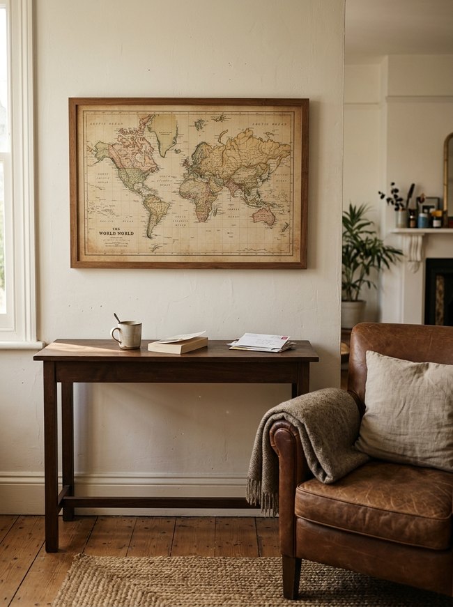 Vintage Travel Map Reproduction