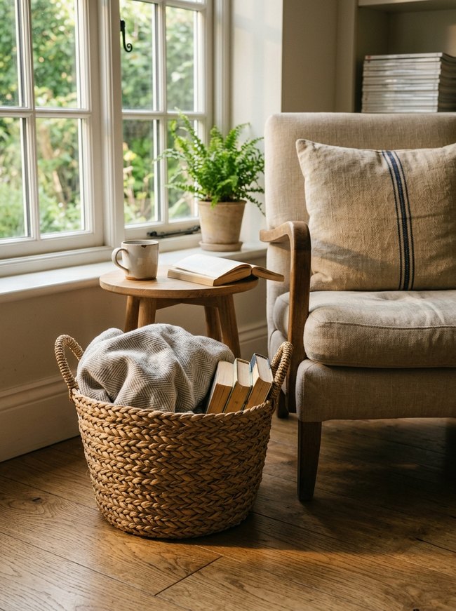 Woven Seagrass Storage Basket