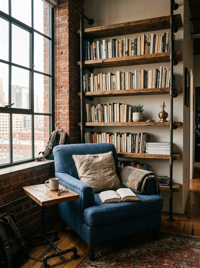 Industrial Pipe Book Nook