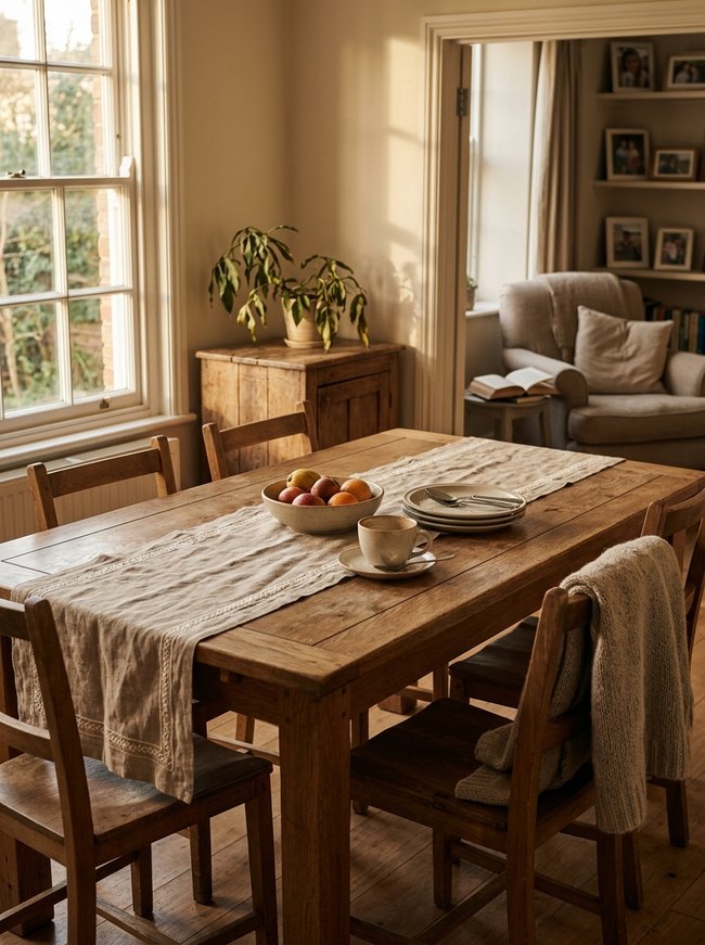 Embroidered Linen Dining Setting