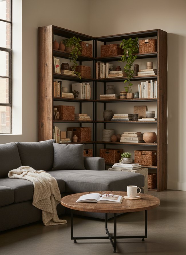 Corner Loft Cube Shelves