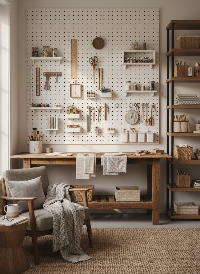 Pegboard Craft Station