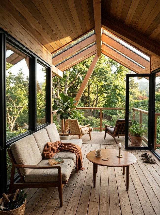 Angled Roofline Deck