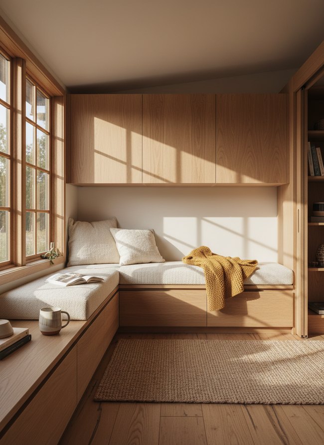 Built-In Banquette Storage