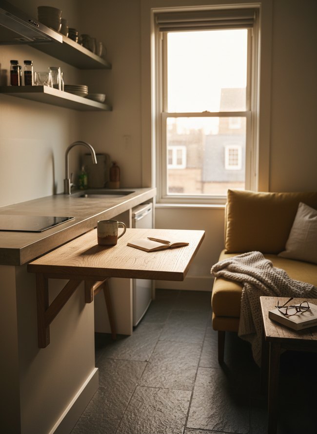 Slim Wall-Mounted Table