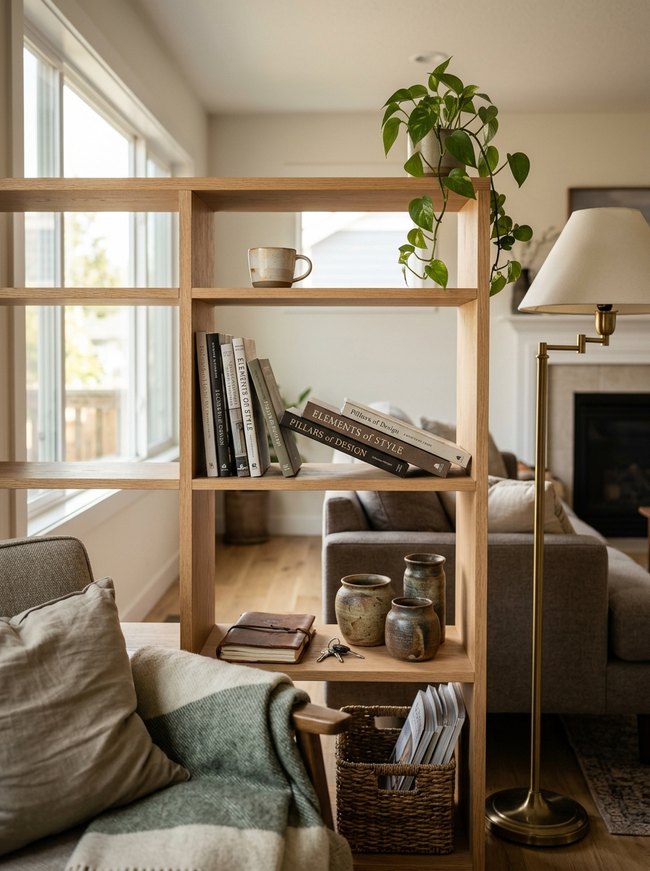 Light Wood Open Cabinetry