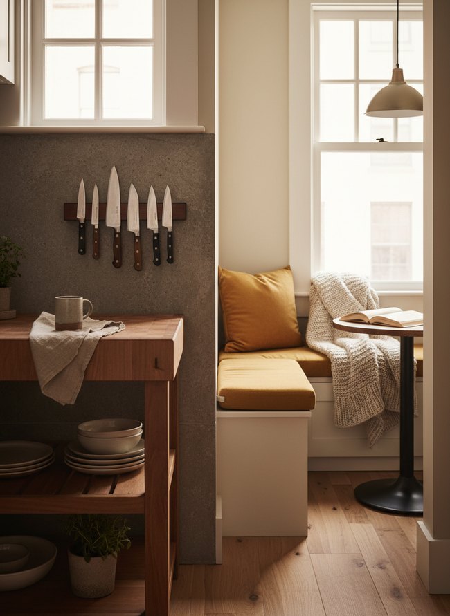 Narrow Countertop Knife Holder