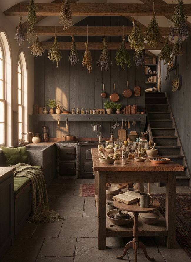 Witchy Herbalist Kitchen Loft