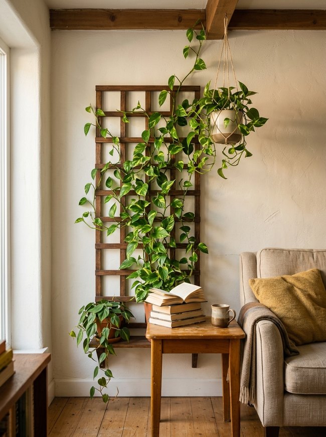 Climbing Pothos Wall Trellis