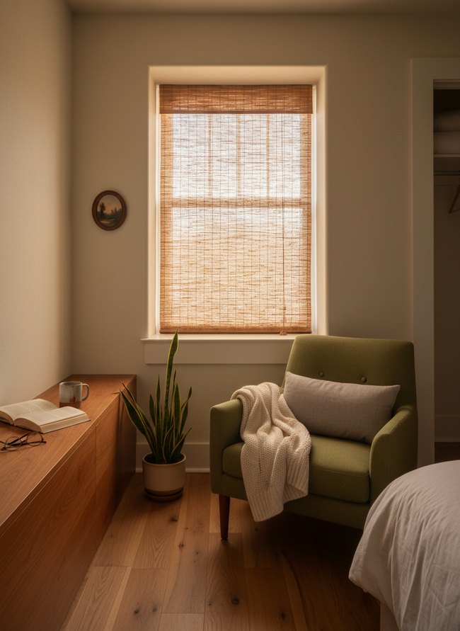 Woven Wood Shade Feature
