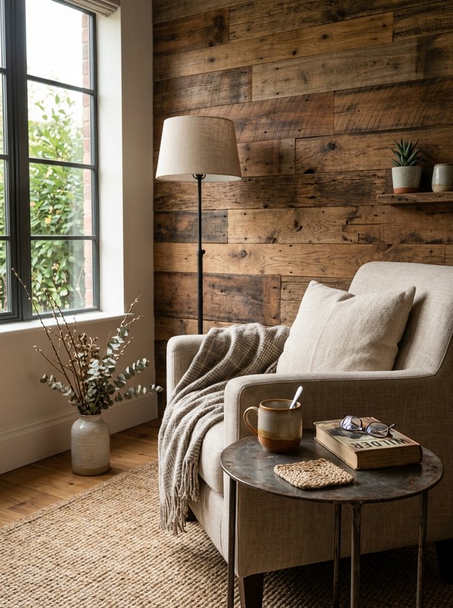 Reclaimed Wood Panel Feature