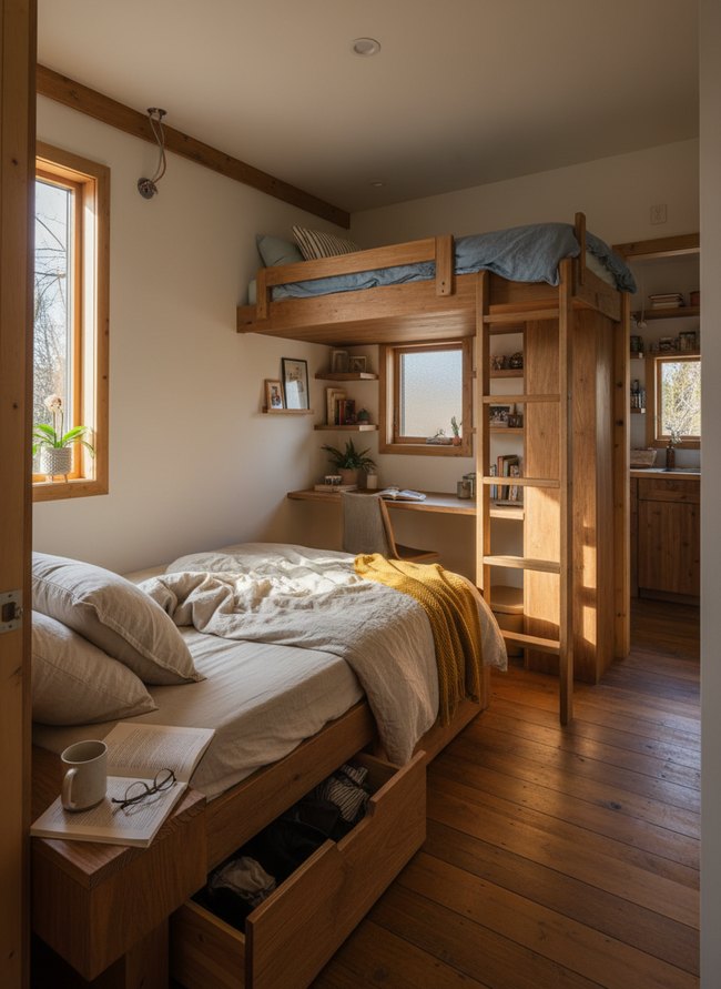 Corner Bunk Arrangement