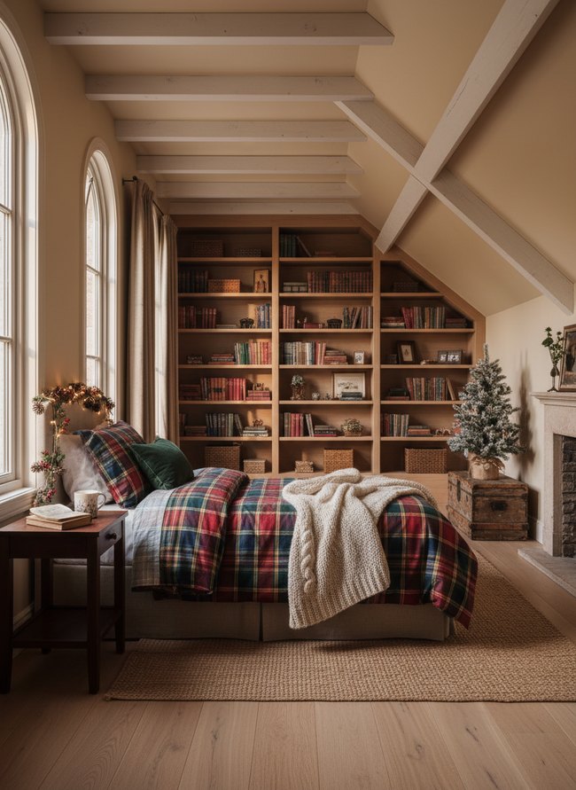 Plaid Comfort Bedroom Scene