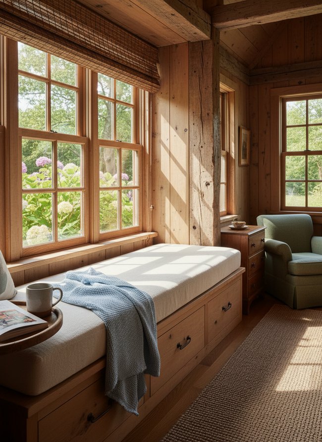 Window Seat Tiny Bedroom