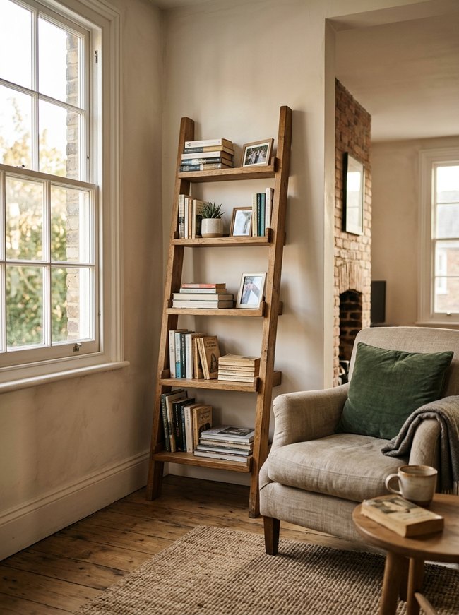 Compact Ladder Bookshelf