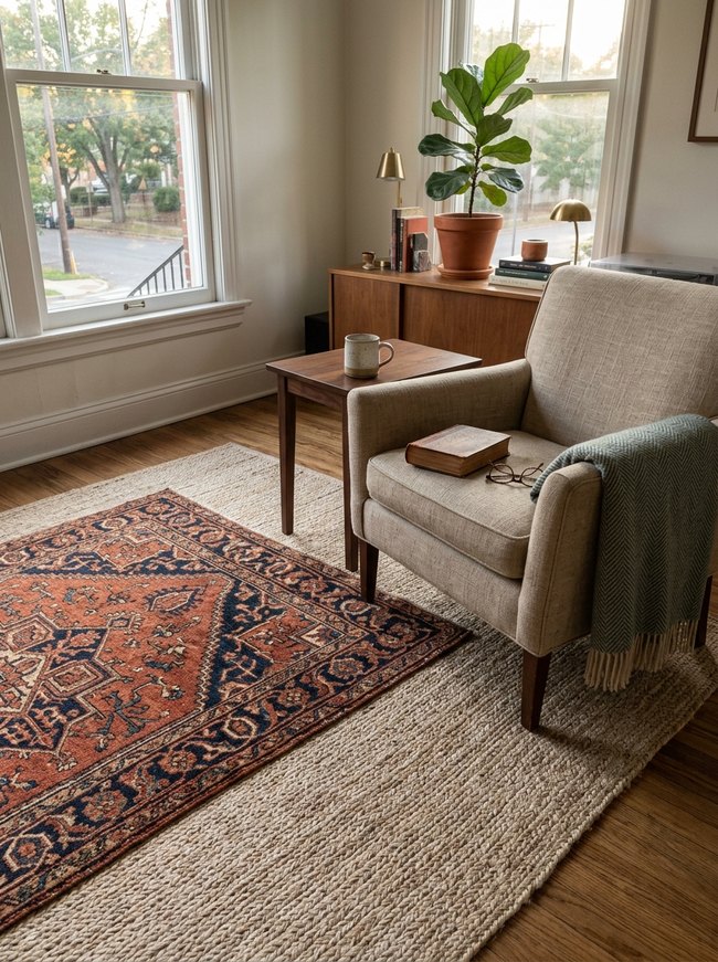 Strategic Area Rug Layering