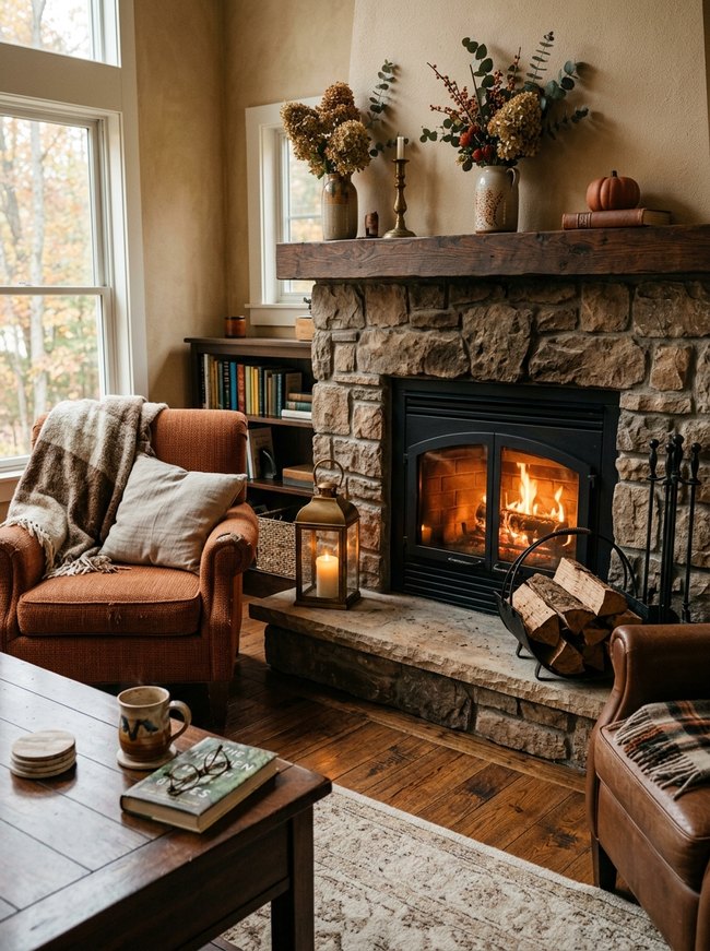 Warm Lantern Hearth Glow