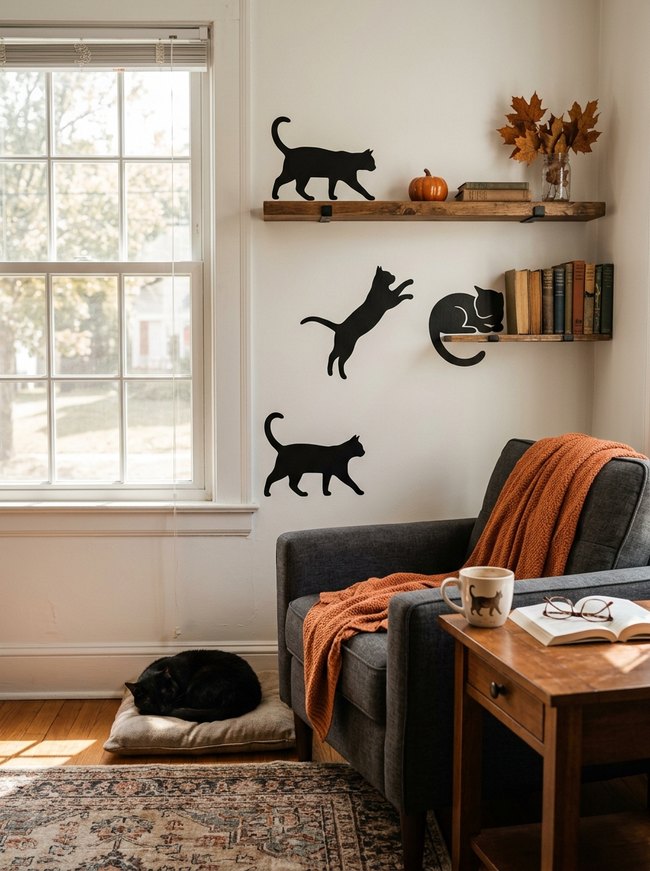 Black Cat Decal Set