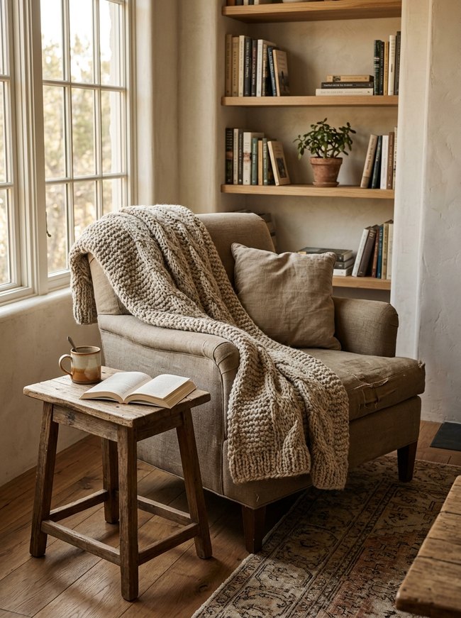 Artisan Knit Throw Blanket