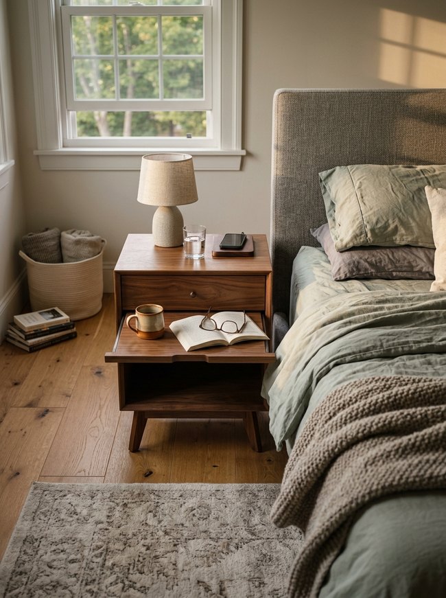 Pull-Out Bedside Table